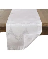 Saro Lifestyle Damask Luxury Table Runner