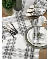 Saro Lifestyle Cotton Plaid Design Table Runner