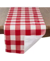 Saro Lifestyle Buffalo Plaid Cotton Blend Table Runner