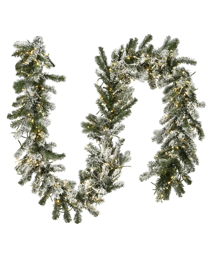 National Tree Company 9 ft. Christmas Trimmed Snowy Twig Garland