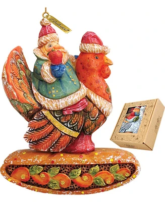 G.DeBrekht Santa On Turkey Ornament