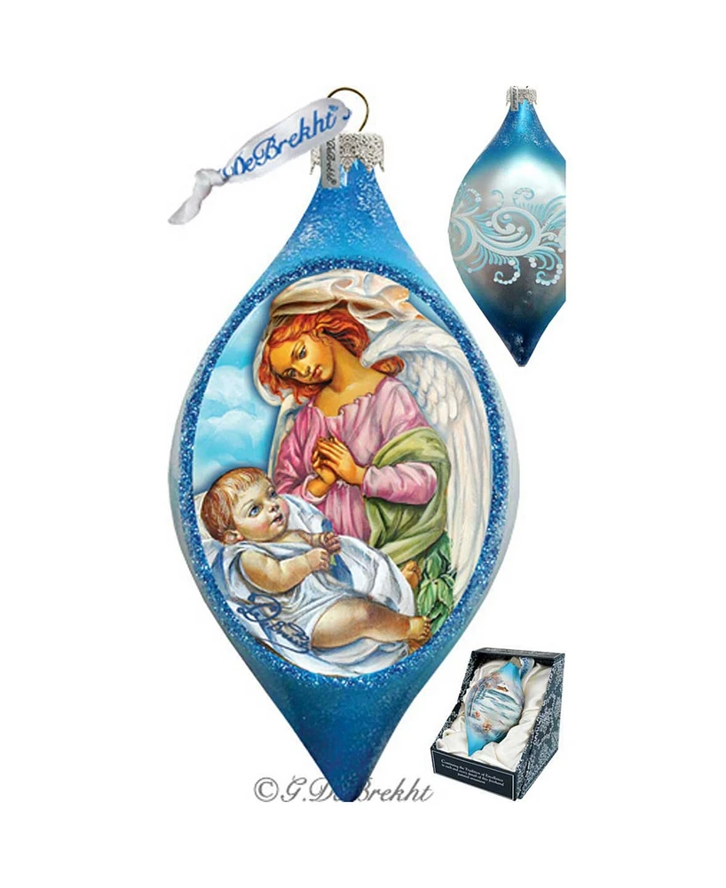 G.DeBrekht Angelic Touch Drop Glass Ornament