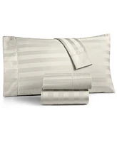 Charter Club 1.5" Stripe Extra Deep Pocket 550 Thread Count 100% Cotton 4-Pc. Sheet Set, California King, Exclusively at Macy's