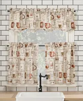 Bristol Coffee Shop Semi-Sheer Rod Pocket Kitchen Curtain Valance and Tiers Set