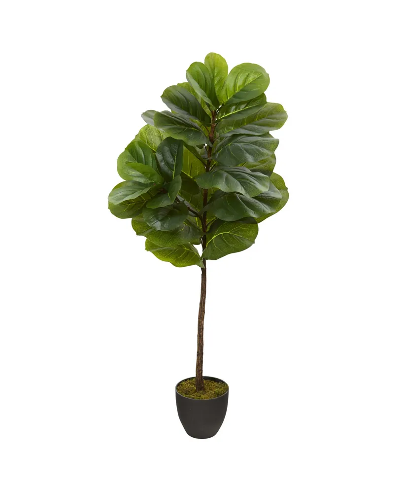 Nearly Natural 46in. Fiddle Leaf Artificial Tree Real Touch