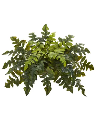 Nearly Natural 32in. Holly Fern Artificial Ledge Plant