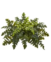 Nearly Natural 32in. Holly Fern Artificial Ledge Plant