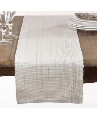 Saro Lifestyle Shimmering Woven Cotton Table Runner