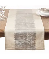 Saro Lifestyle Metallic Banded Table Runner