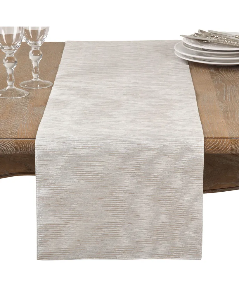 Saro Lifestyle Metallic Woven Glam Table Runner