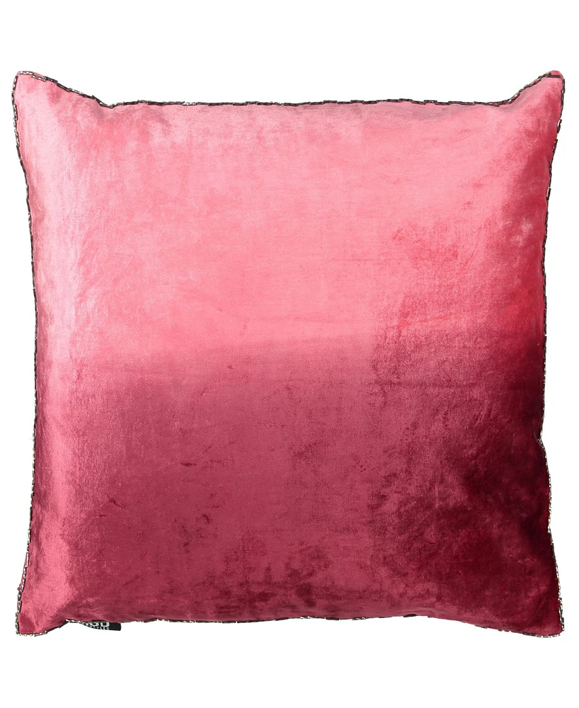 Mod Lifestyles Ombre Velvet Viscose Beaded Edges Decorative Pillow, 20" x