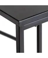 Honey Can Do Set of 2 Square Black Side Tables