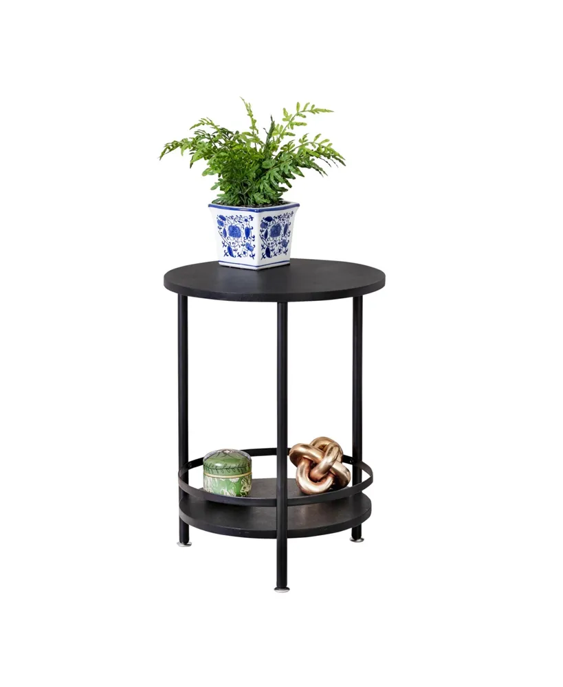 Honey Can Do 2-Tier Round Side Table