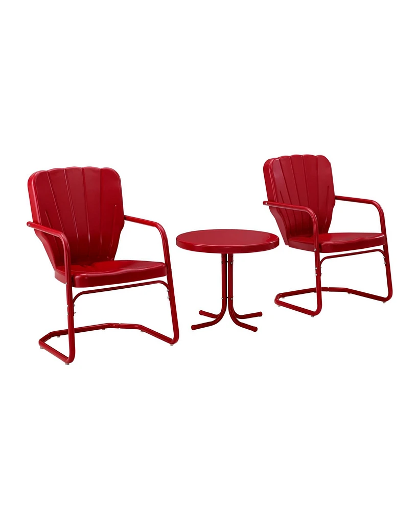 Crosley Ridgeland 3 Piece Metal Conversation Seating Set