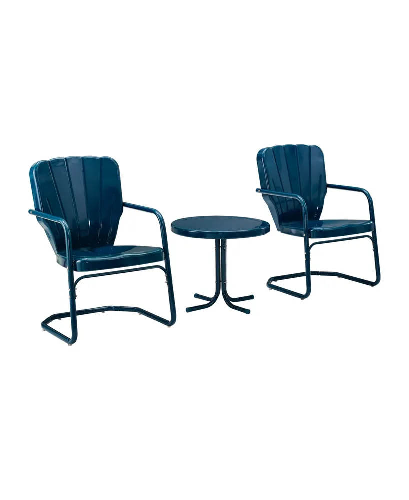 Crosley Ridgeland 3 Piece Metal Conversation Seating Set