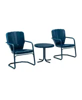 Crosley Ridgeland 3 Piece Metal Conversation Seating Set