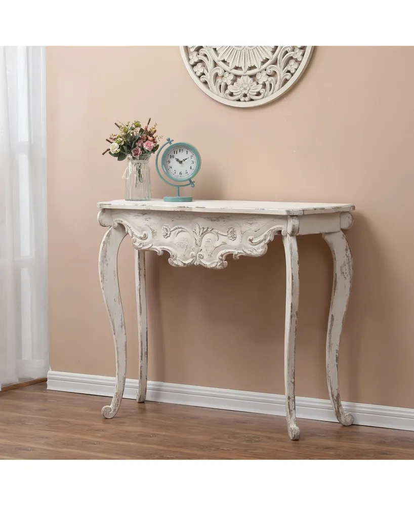 Luxen Home Wood Vintage-Inspired Console And Entry Table