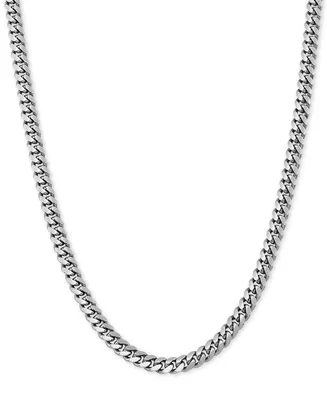 Cuban Link 22" Chain Necklace Sterling Silver or 18k Gold-Plated Over