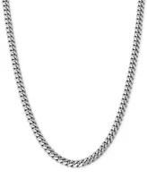 Cuban Link 22" Chain Necklace Sterling Silver or 18k Gold-Plated Over