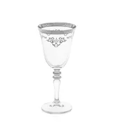 Classic Touch Set of 6 Water Glasses with Rich Design