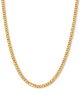 Cuban Link 22" Chain Necklace Sterling Silver or 18k Gold-Plated Over