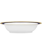 Noritake Odessa Cobalt Gold Oval Vegetable Bowl, 24 Oz.