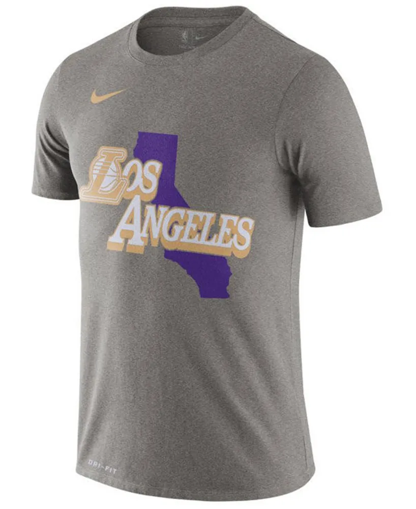 Men's Nike Gold Los Angeles Lakers 2021/22 City Edition Essential Wordmark Collage T-Shirt Size: Medium