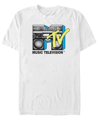 Fifth Sun Men's Logo Black and Yellow Boombox Short Sleeve T- shirt