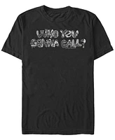 Fifth Sun Men's Who You Gonna Call Text Short Sleeve T- shirt