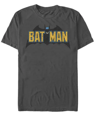 Fifth Sun Dc Men's Batman Classic Text Bat Logo Short Sleeve T-Shirt