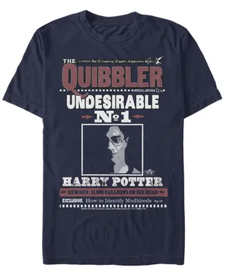 Fifth Sun Harry Potter Men's The Quibbler Undesirable Number One Poster Short Sleeve T-Shirt