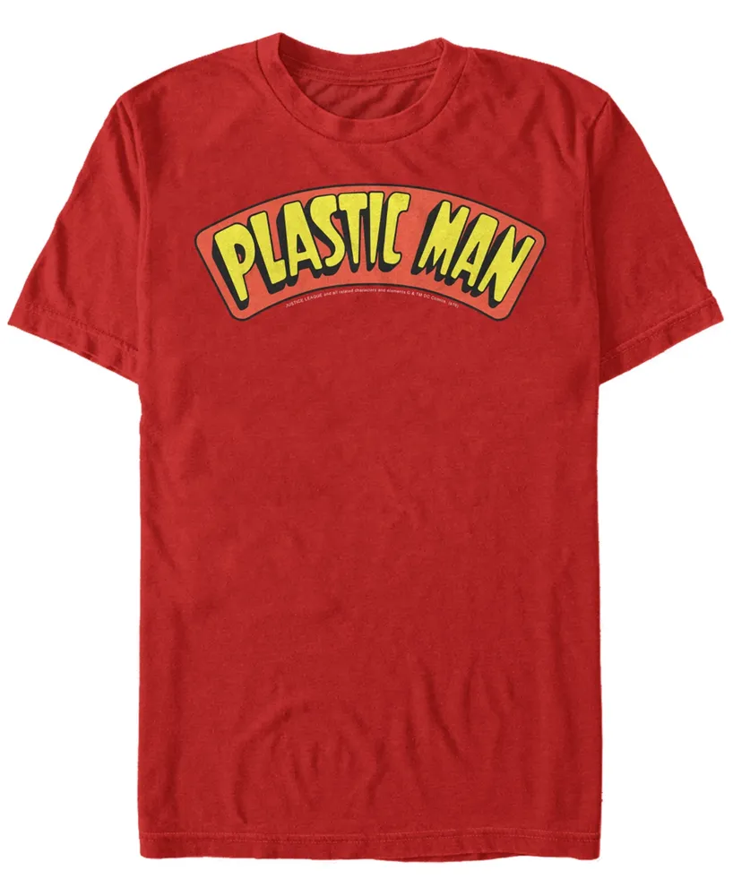 Fifth Sun Dc Men's Plastic Man Text Logo Short Sleeve T-Shirt