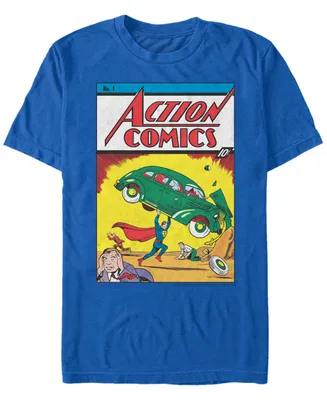 Fifth Sun Dc Men's Superman Action Comics Number One Cover Short Sleeve T-Shirt