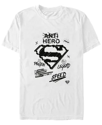 Fifth Sun Dc Men's Superman Marker Sketch Short Sleeve T-Shirt