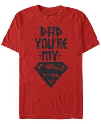 Fifth Sun Dc Men's Dad You're My Superman Short Sleeve T-Shirt