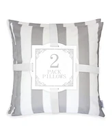 Homey Cozy Olivia Stripe Indoor/Outdoor 2-Pack Decorative Pillows, 20" x
