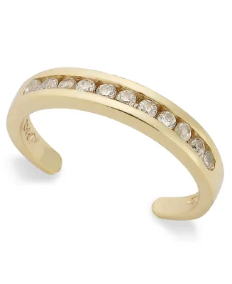 B. Brilliant Cubic Zirconia Channel-Set Toe Ring (1/5 ct. t.w.) in 18k Gold over Sterling Silver