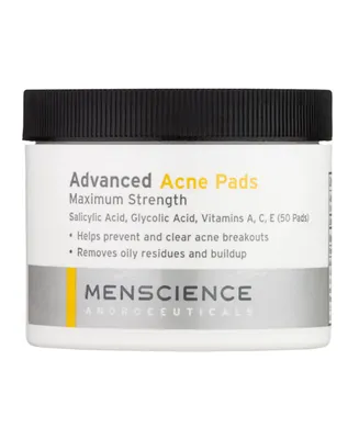 Menscience Advanced Acne Pads Face & Body For Men, 50 pads
