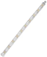 Men's 1/5 Carat Diamond 8 1/2" Bracelet in 10k gold and Sterling Silver