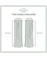 Exclusive Home Loha Linen Grommet Top Window Curtain Panel Pair, 54" x 108"