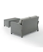 Crosley Bradenton 2 Piece Outdoor Wicker Chat Set