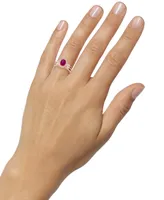 Sapphire (1-1/2 ct. t.w.) & Diamond (3/8 Ring 14k White Gold (Also Available Ruby Emerald)