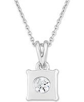 TruMiracle Diamond Princess 18" Pendant Necklace (1/2 ct. t.w.) 14k White, Yellow, or Rose Gold