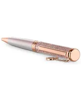 Swarovski Rose Gold-Tone Pave Heart Charm Crystalline Ballpoint Pen