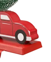 Glitzhome Red Car Truck Stocking Holder Set of 2