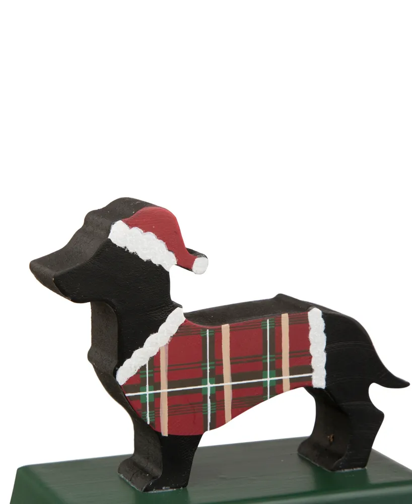 Glitzhome Dachhound Stocking Holder 2 Piece