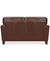 Brayna 65" Classic Leather Loveseat, Created for Macy's