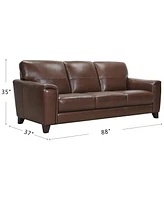 Brayna 88" Classic Leather Sofa, Created for Macy's