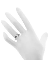 Essentials Floral Open Ring in Silver-Plate