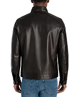 Michael Kors Men's Perforated Faux Leather Hipster Jacket, Created for Macy's